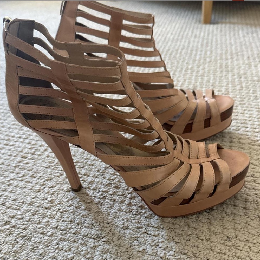Joan & David Tan Strappy Heels